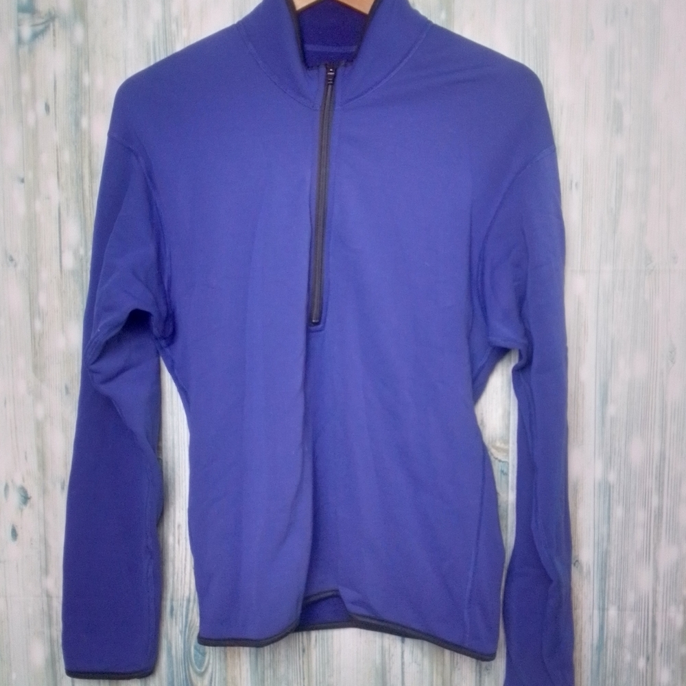 REI women's fleece mid layer 1/4 zip purple XS